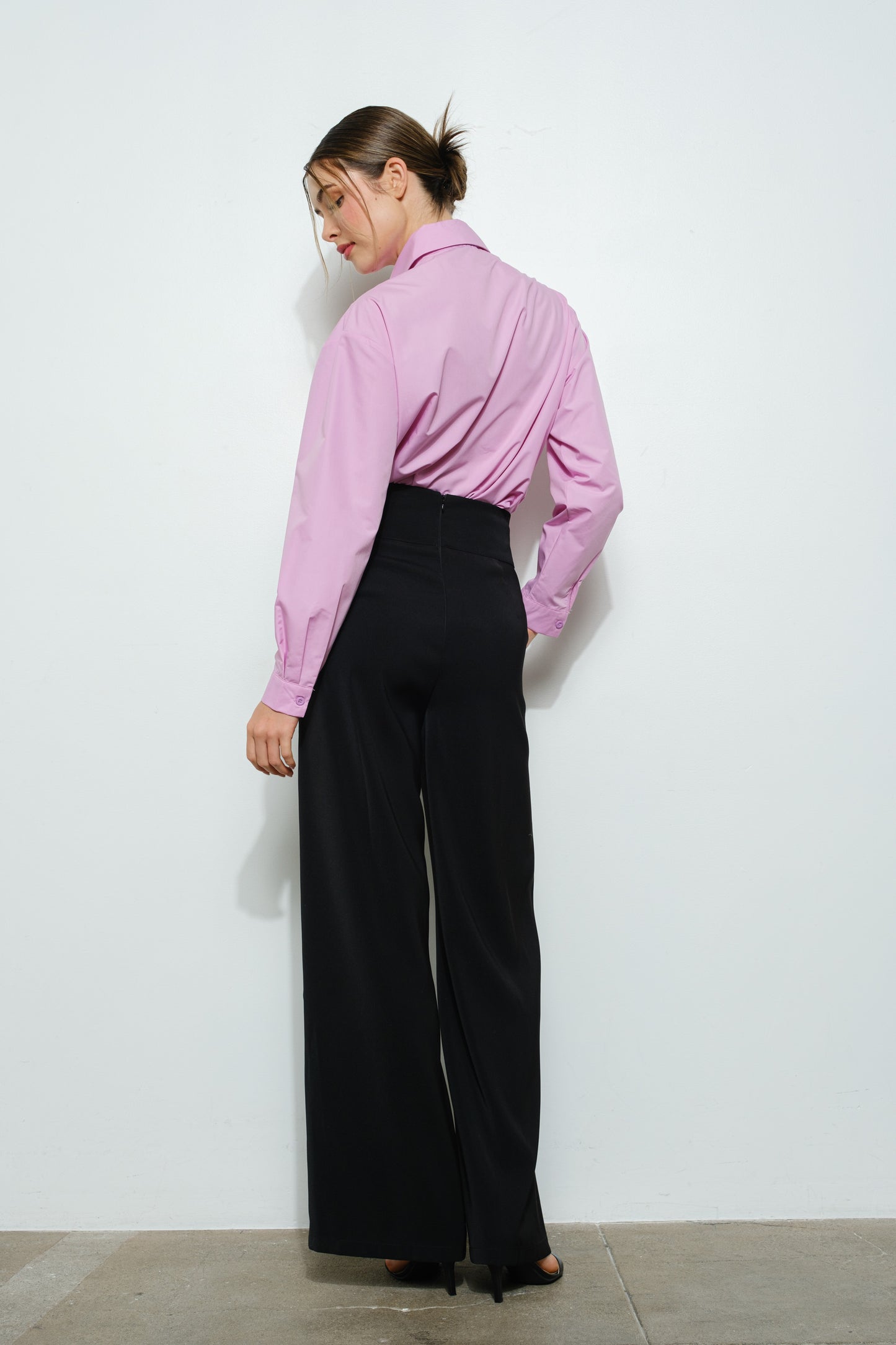 Rhinestone Bow Emblished Long Sleeve Shirt