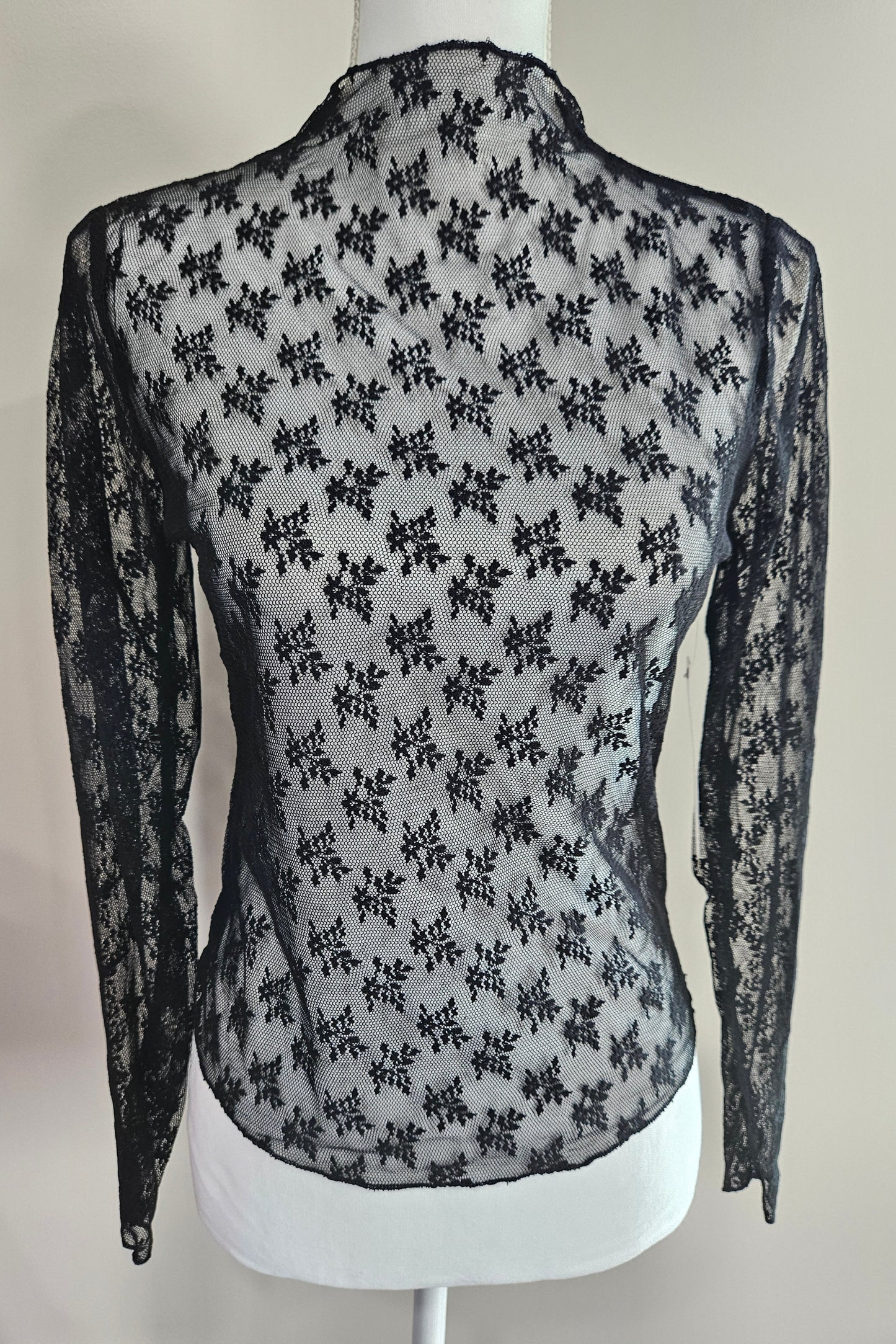 Black Lace Layering Top