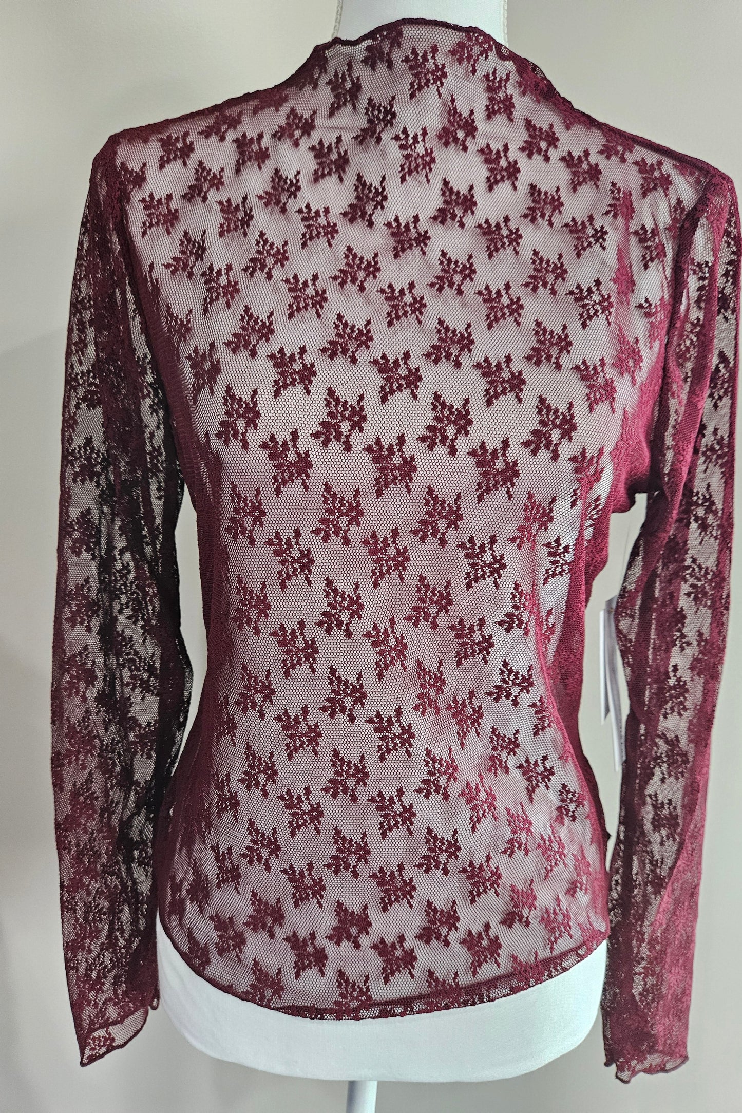 Merlot Lace Layering Top