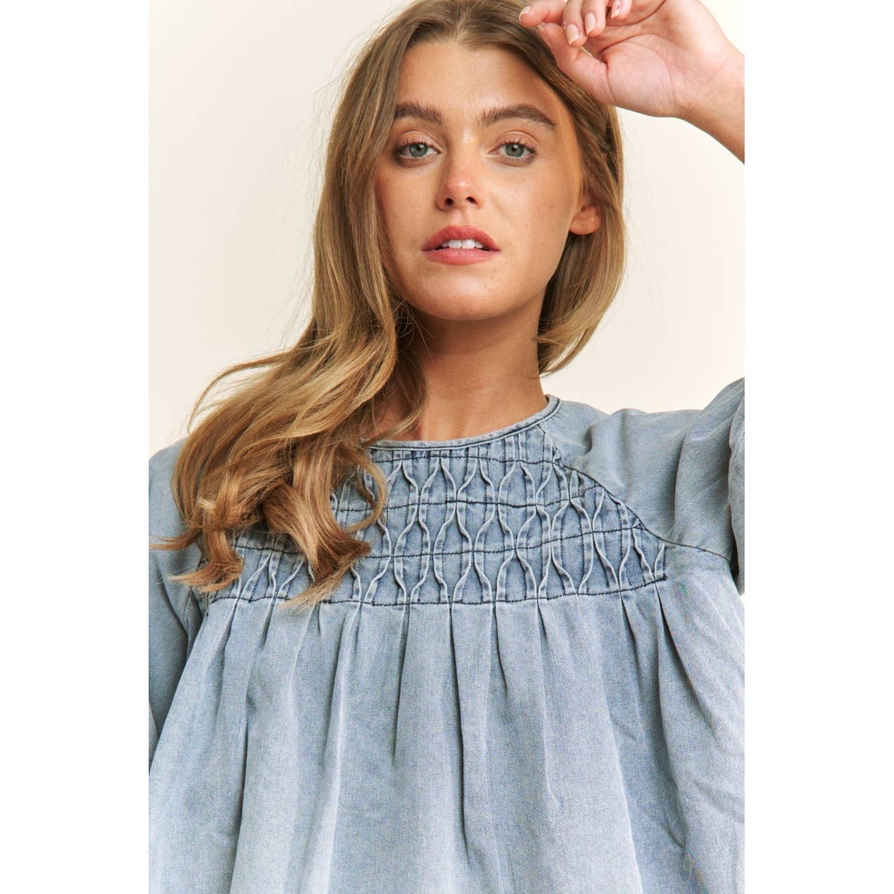 Sweet Blues Babydoll Top