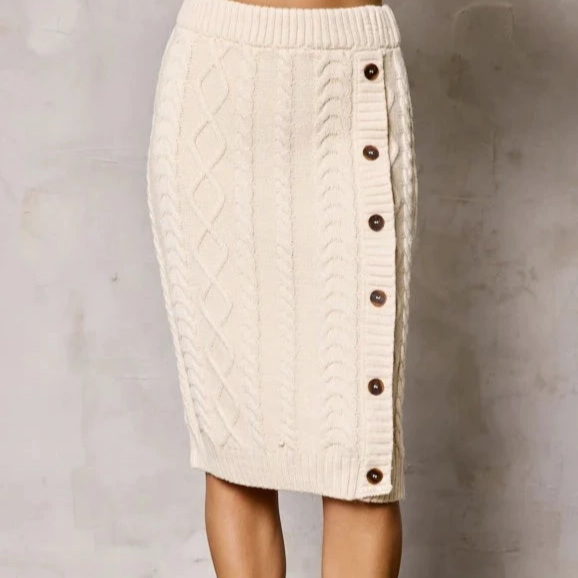 Soft Touch Mixed Cable Sweater Skirt
