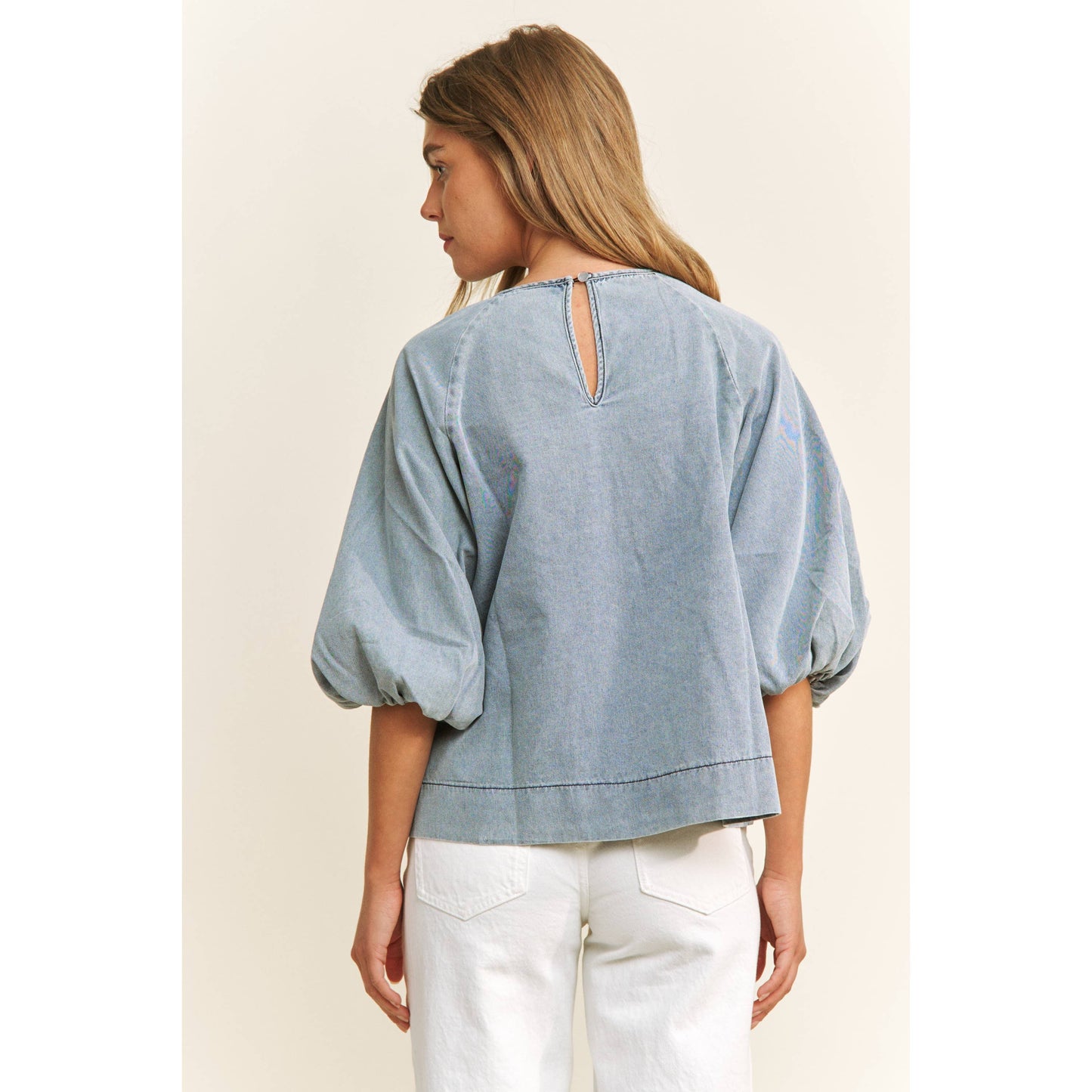 Sweet Blues Babydoll Top