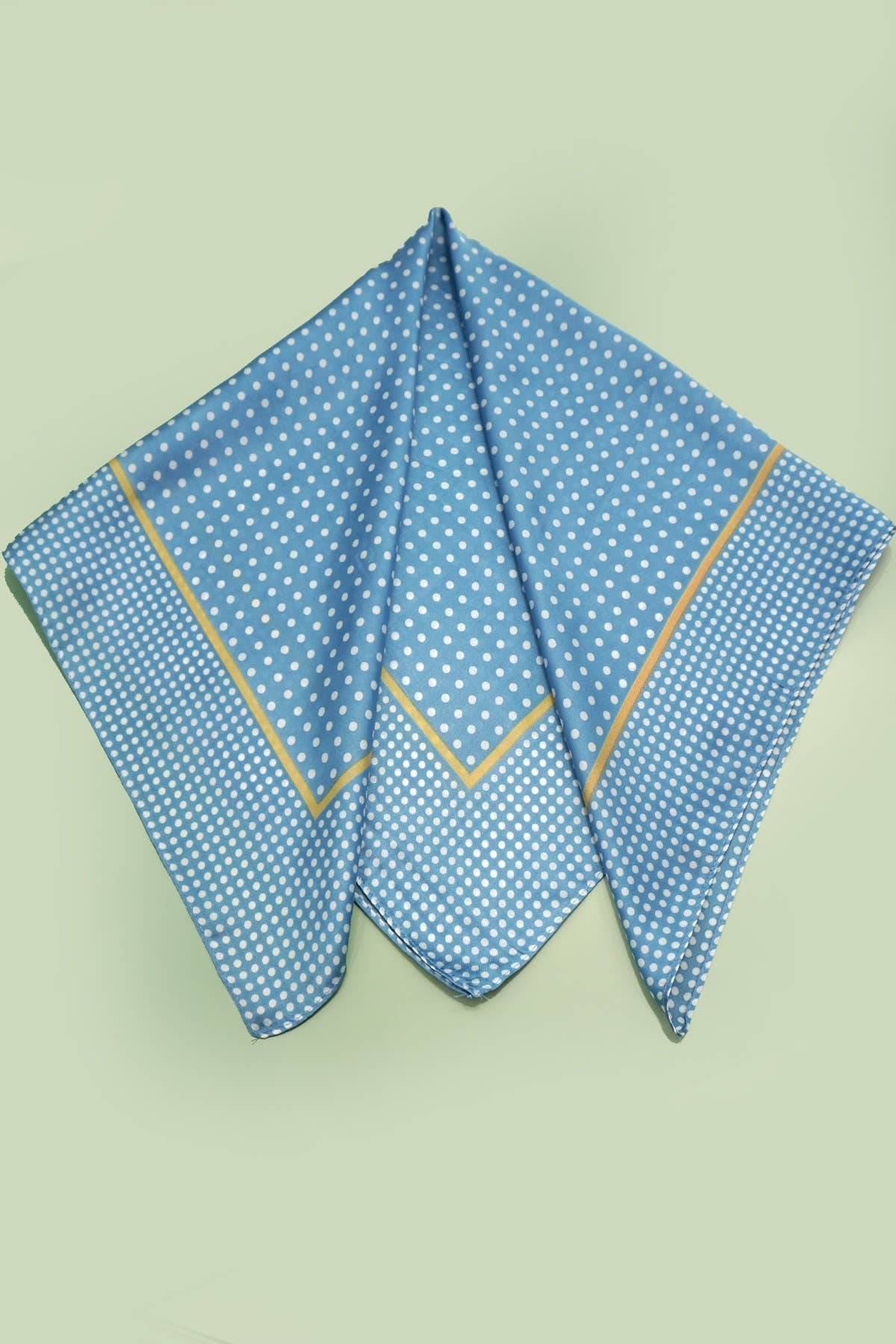 Blue Polka Dot Bandana Scarf