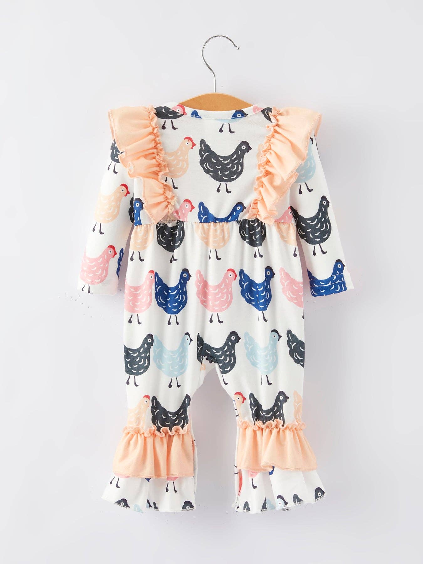 Farm Print Girls Romper