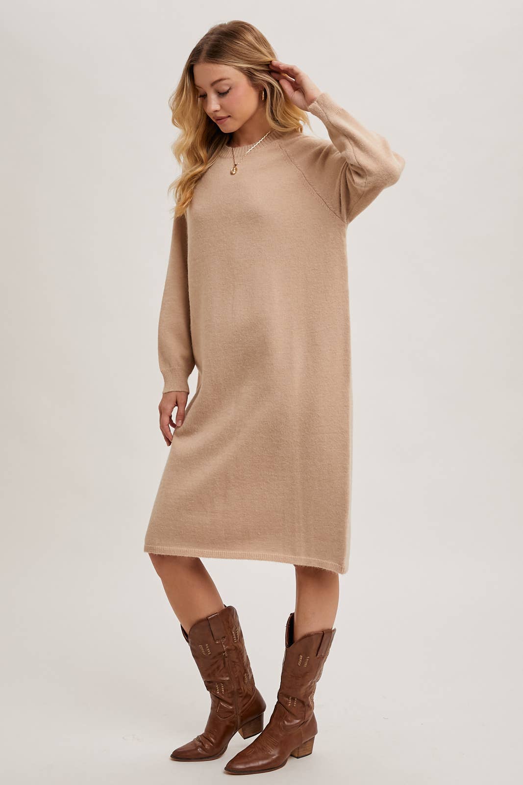 Ivory Haven Knit Midi Dress