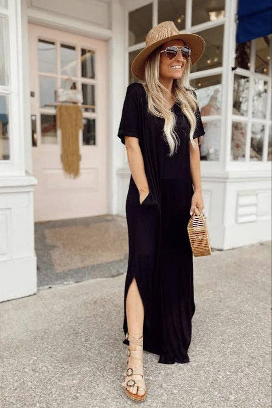 Solid Relaxed Maxi Dress