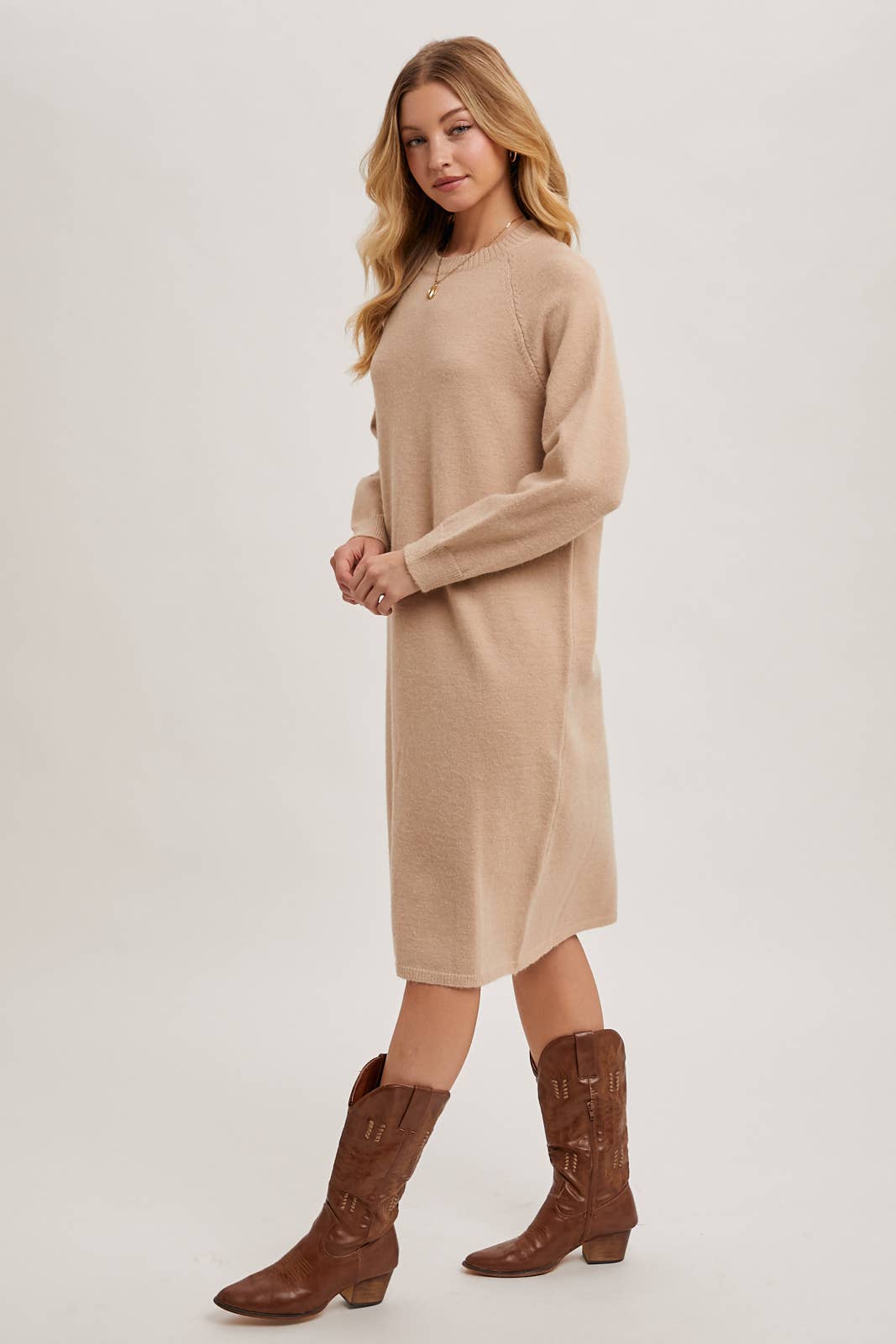 Ivory Haven Knit Midi Dress