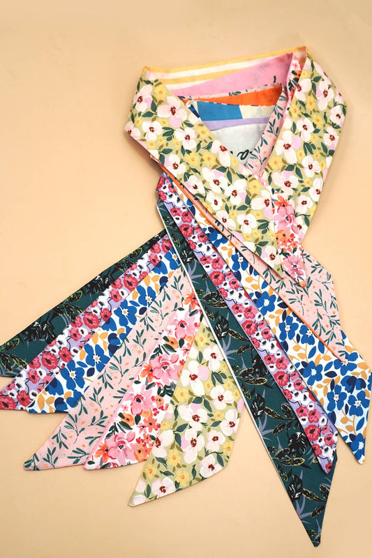 SOFT SILKY SKINNY TWILLY SCARF NECKLACE WRAP