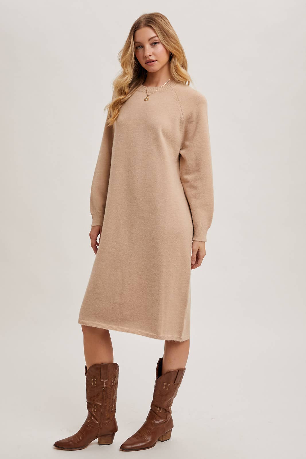 Ivory Haven Knit Midi Dress