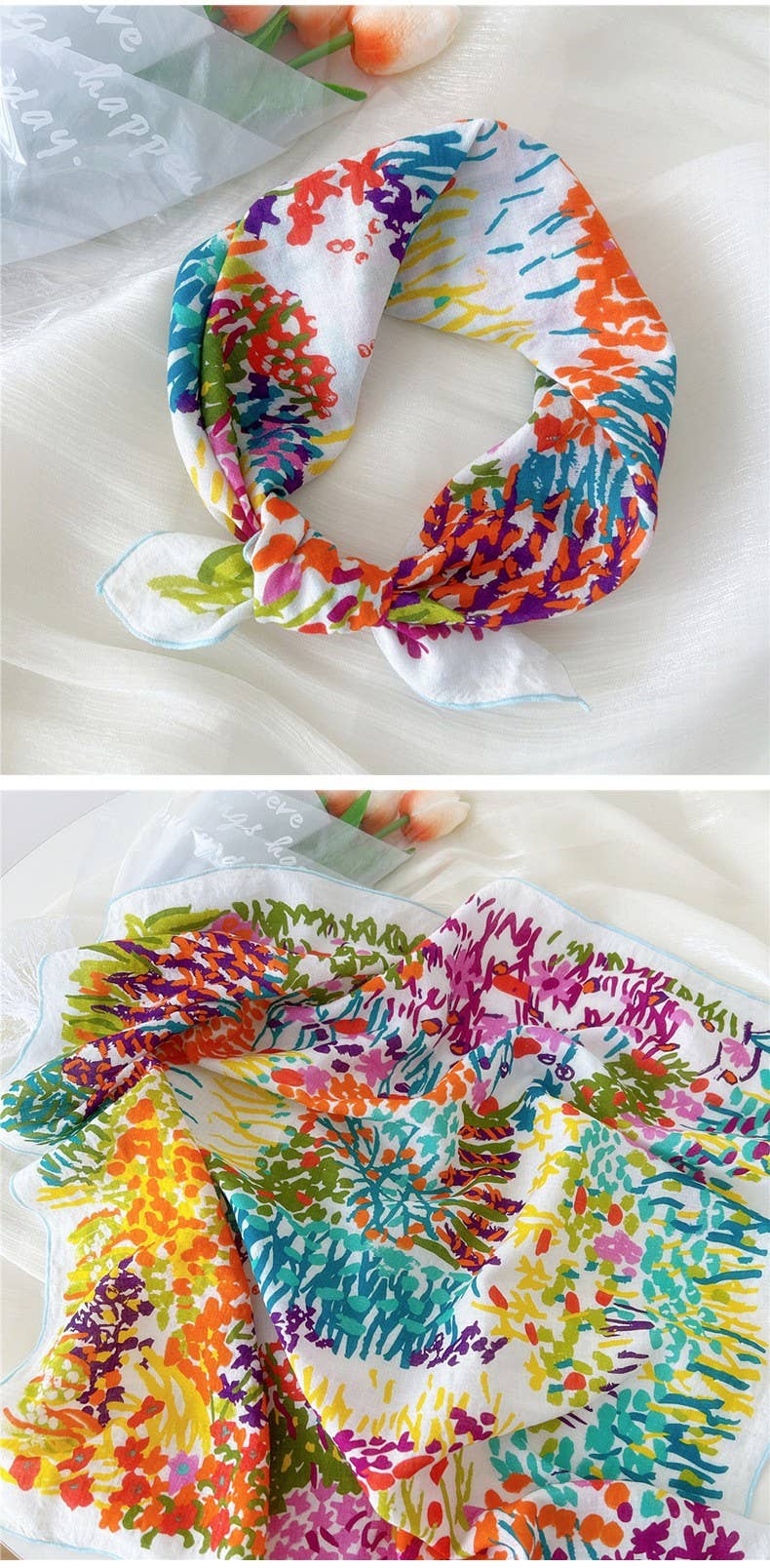 Petal Canvas Bandana Scarf