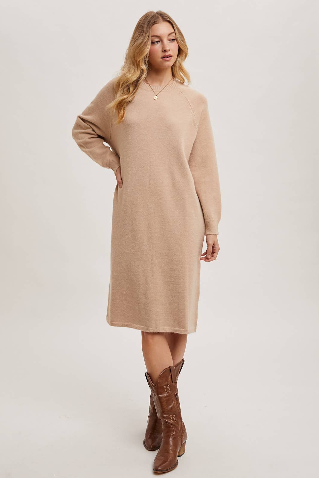 Ivory Haven Knit Midi Dress