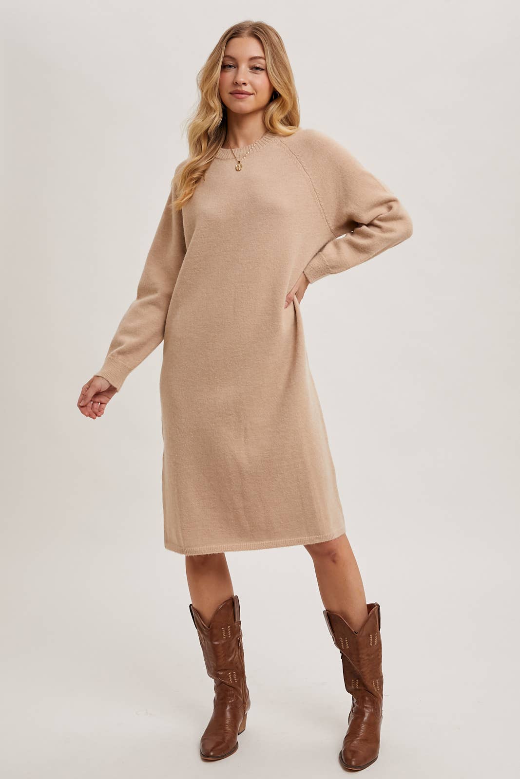 Ivory Haven Knit Midi Dress