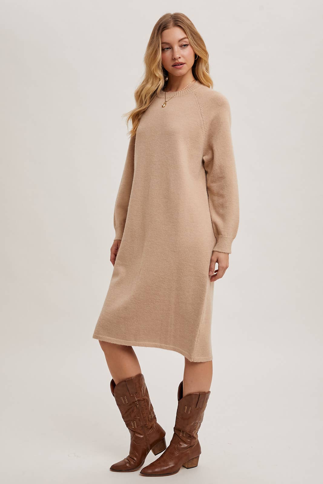 Ivory Haven Knit Midi Dress