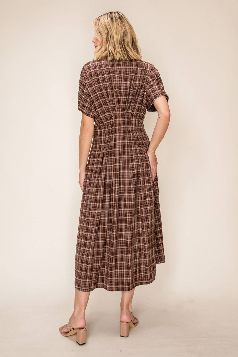 Mocha Plaid Midi