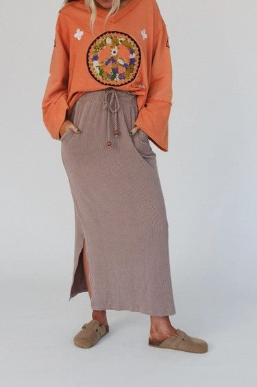 Desert Rose Maxi Skirt- Acorn