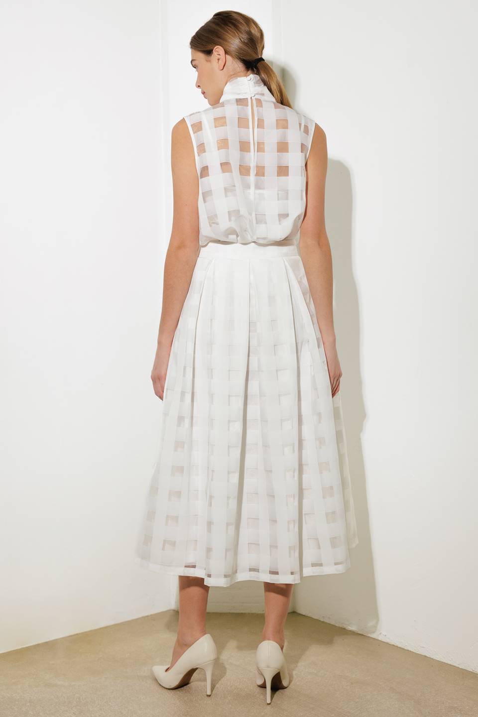 Gingham Organza Full Skirt