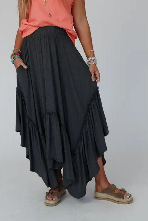 Forever Beauty Maxi Skirt - Charcoal