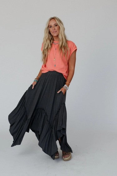 Forever Beauty Maxi Skirt - Charcoal