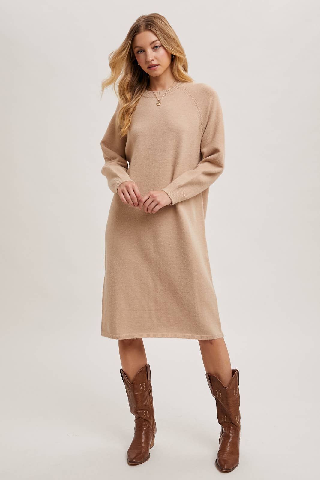 Ivory Haven Knit Midi Dress