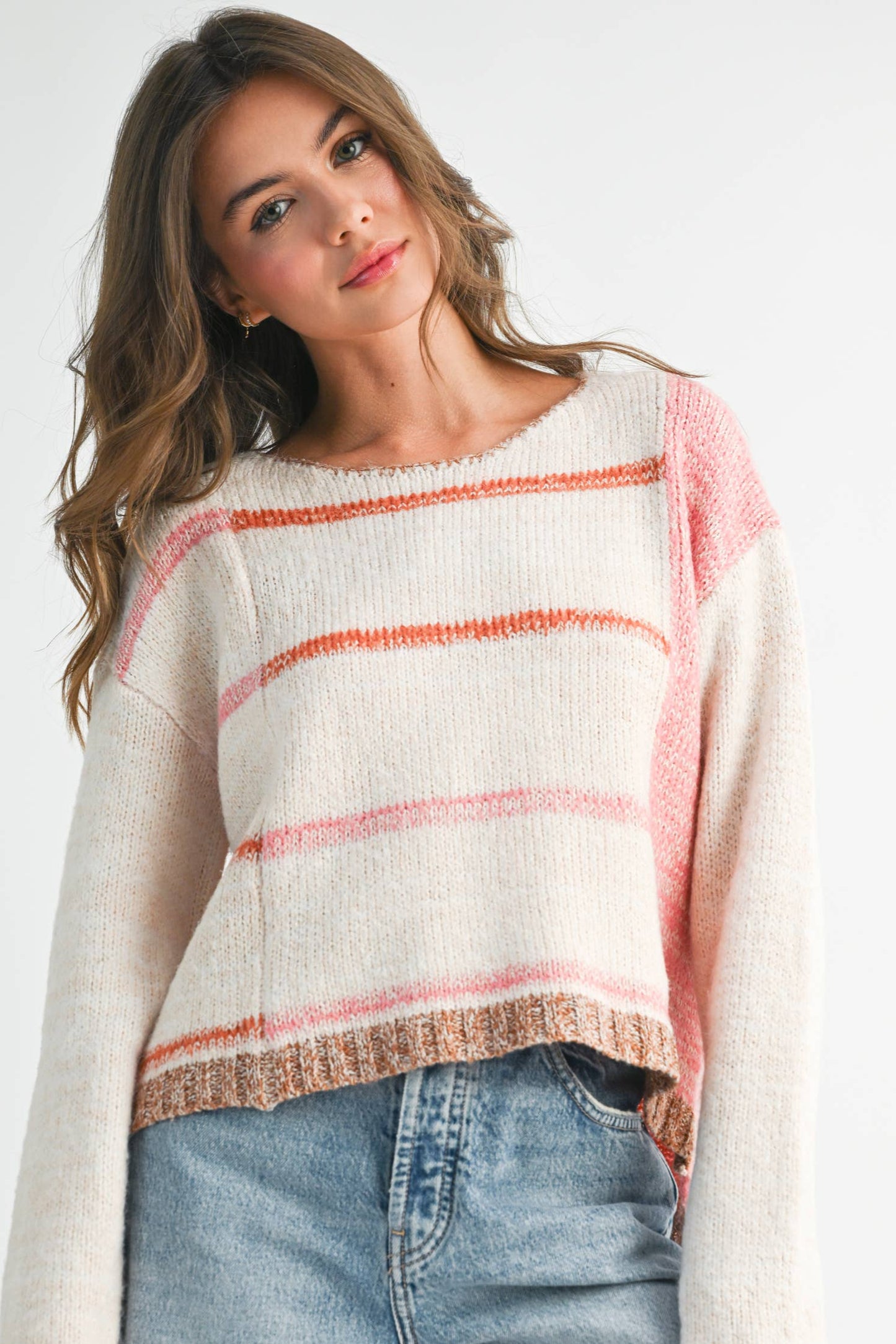 Mona Knit Stripe Pullover Sweater