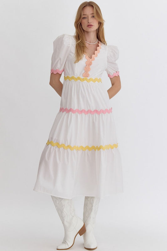 Sunny Day Rick Rack Dress