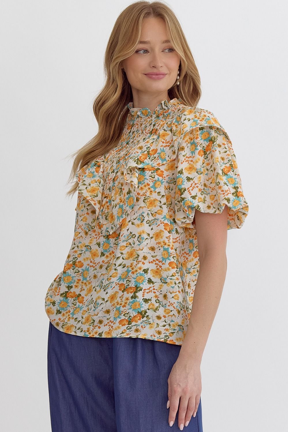Wildflower Ruffle Blouse
