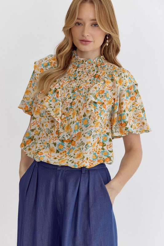 Wildflower Ruffle Blouse